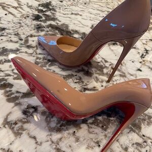 Christian Louboutin Nude Patent Leather Heels